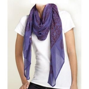 LOVE PURPLE PRAYER COTTON GAUZE SCARF